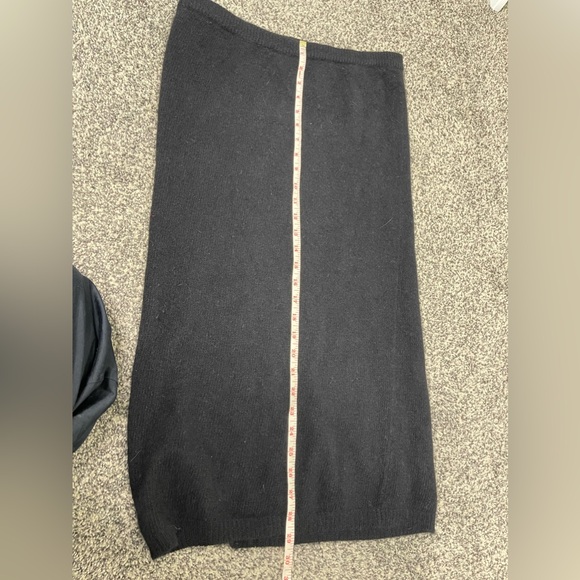 J.P. VAL Black Lambwool Agora Eyelash Maxi Pencil Knit Skirt Sz Small Soft Cozy - Picture 7 of 7